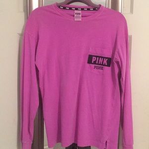 Long sleeve pink tee